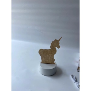Lampa LED decorativa, Flippy, 3D, Unicorn, cu USB si baterii, 20 cm inaltime, din material acril, lumina multicolora si telecomanda inclusa, alb - Img 10