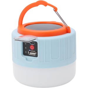 Lampa Portabila, Flippy, Incarcare Solara + USB, Afisaj Inteligent al Bateriei, Raza de Actiune 32 mp, 6x9x11 cm, 3 Moduri, Alb - Img 1