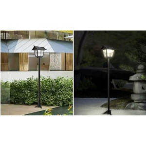 Lampa solara de tip stalp pentru gradina, Flippy, Alb Rece - Img 2