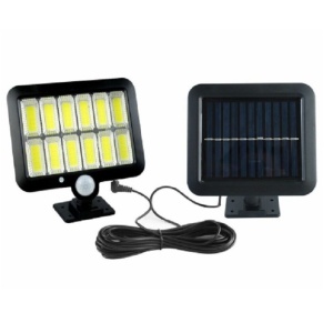 Lampa Solara LED 120 COB, Flippy, 12 Grile, Senzor de Lumina si Miscare, Lungime Cablu 5 m, Lumina Alba - Img 3