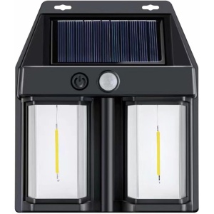 Lampa Solara LED Decorativa de Perete, Flippy, pentru Exterior, Suspendata, 800mAh, 15x13x6 cm, Neagra