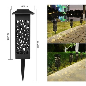 Lampa solara LED Flippy, tip felinar cu acoperis, pentru gradina, inaltime 30.2 cm, putere 0.2W, 1.2V, 600mAh, alb cald - Img 3