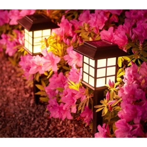 Lampa solara Led pentru gradina, Tip felinar, Flippy, Alb cald - Img 5