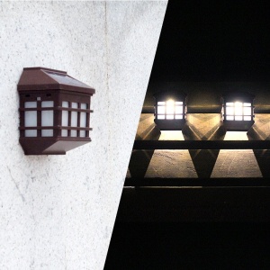 Lampa solara LED tip Felinar pentru perete Flippy, 11.5 x 8.3cm, 1.2V, ABS, 400mAh, alb cald - Img 3