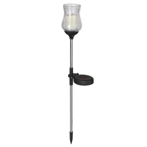 Lampa solara LED tip Lalea pentru gradina Flippy, inaltime 55 cm, material sticla si ABS, 2V, ABS, 600mAh, alb cald - Img 1