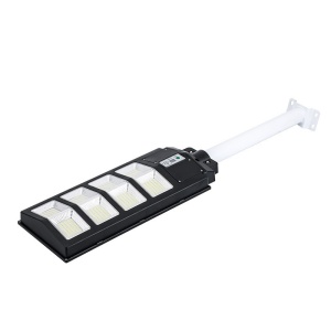 Lampa solara stradala Flippy, cu telecomanda, senzor de miscare si lumina, suport prindere, 180 LED-uri, IP65, ABS, 10AH, 200W, temperatura culoare 6500K, 59.5x23.8x6.8 cm, autonomie 10-12 ore, negru - Img 7