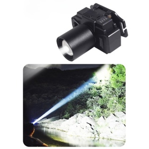 Lanterna LED de Montat pe Cap, Flippy, cu Raza Lunga de Zoom, Far Telescopic, Reglabil, Rezistent la Apa, pentru Pescuit in Aer Liber, Camping, Lumina Puternica, Lanterna, 7x4.5x6 cm, Negru - Img 5