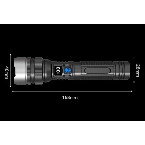 Lanterna Power Bank LED, Flippy, Incarcare USB, Raza 200m, 10W, Model T6 Telescopic, Functie Zoom si Incarcare Telefon, 1800 mAh, Negru - Img 3