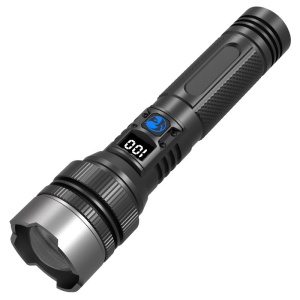 Lanterna Power Bank LED, Flippy, Incarcare USB, Raza 200m, 10W, Model T6 Telescopic, Functie Zoom si Incarcare Telefon, 1800 mAh, Negru - Img 1