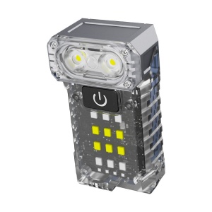 Lanterna UV LED Portabila, Flippy, Incarcare USB Tip C, Raza 50 m, 5W, 3 Culori de Lumina, 1200 mAh, 8 x 2 x 4.2 cm, Transparent Fluorescent - Img 3