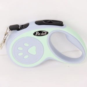 Lesa Automata Retractabila, Flippy, pentru Caini, 5 m, 20 kg, ABS, Verde/Bleu, 8x12x4 cm - Img 5