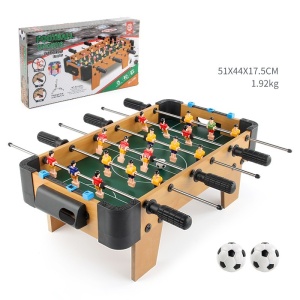 Masa de fotbal cu teren si 18 jucatori Flippy, 6 manere, cu tablou pentru scor, din metal, lemn si ABS, 51 x 44 x 17.5 cm, cu picioare, pentru copii/adulti - Img 4