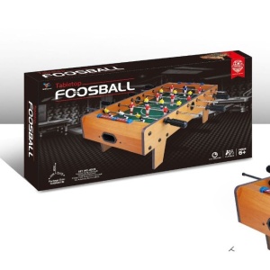 Masa de Fotbal cu Teren si 18 Jucatori Flippy, 6 Manere, cu Tablou pentru Scor, din Metal, Lemn si ABS, 69 x 36.5 x 23 cm, cu Picioare, pentru copii/adulti - Img 1