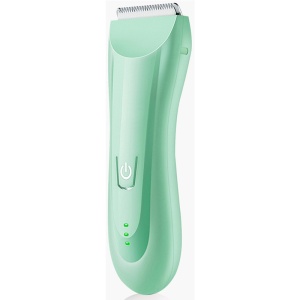 Masina De Tuns Bebelusi si Copii, Flippy, Lame Cermice si Inox, Fara Fir, Functie Anti Taiere, Silentios, 50 W, Rezistent la Apa, 2 Accesorii, Incarcator USB, Verde deschis - Img 1