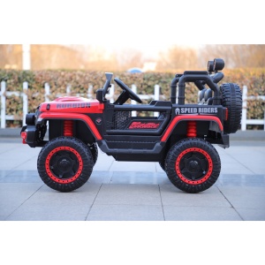 Mașină Electrică pentru Copii, Flippy, Off-Road, Conectare Bluetooth, telecomandă, Tracțiune Integrală, Lumina Intermitenta, Baterie 12V 7Ah, 120x63x68cm, Rosu - Img 3
