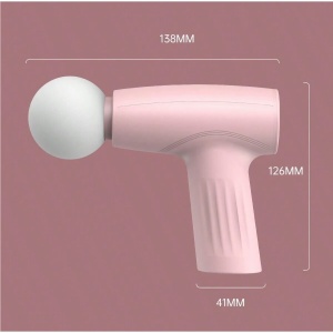 Mini Aparat de Masaj, Flippy, Tip Pistol, Incarcare USB Tip C, Portabil, Pentru Relaxare Musculara, Autonomie 120 Min, 3 Trepte de Viteza, Roz - Img 4