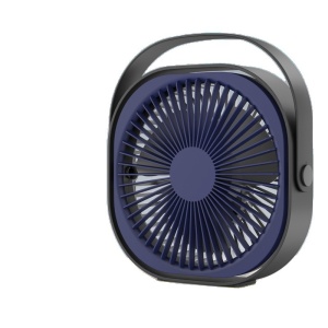 Mini ventilator pentru birou cu usb, Flippy, rotire 360 grade, 3 viteze, 1500 mA, 13.5 x 12,8, Albastru - Img 5