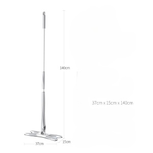 Mop Plat, Flippy, cu Sistem de Stoarcere, 2 Lavete Incluse, Lungime Telescopica 140 cm, Argintiu - Img 5
