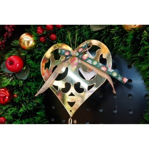 Ornament brad, Flippy, Inima, Auriu, Lucios, 15*26CM, Acril, Interior/ Exterior - Img 8