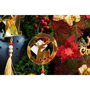 Ornament brad, Flippy, Ren, Auriu, Lucios, 8*25CM, Acril, Interior/ Exterior - Img 3