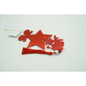Ornament brad, Flippy, Stea, Om de zapada, Rosu, Lucios, 10*28CM, Acril, Interior/ Exterior - Img 5