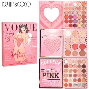 Paleta de Farduri Kevin&Coco, 72 culori, Stil Carte, 3 Straturi, Pudra Compacta, Clasic, Fara Sulfati, 14 x 14 cm, 90 g, multicolor - Img 6
