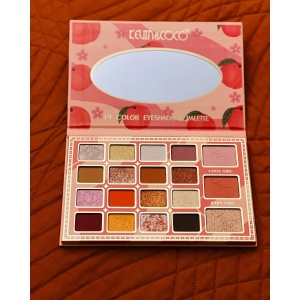 Palete de Machiaj, KEVIN & COCO, Peach, Fard de Pleoape, 19 culori, 19x13x1.5 cm - Img 3