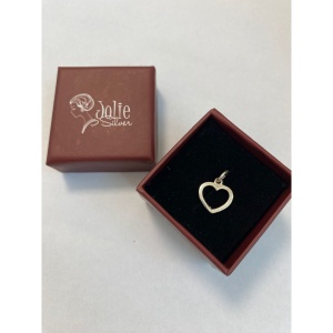 Pandantiv, Jolie Silver, Argint 925, Model Inima Contur, 0.6 g, 15x12 mm - Img 6