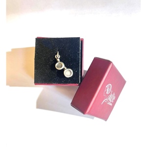 Pandantiv, Jolie Silver, Argint 925, Model Ochelari, 1.5 g, 2 x 0.5 cm - Img 5