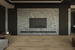 Panou decorativ SPC gri, 280x60x0,37 cm - Img 1