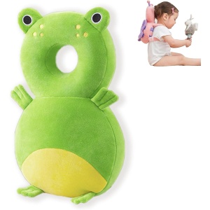 Perna tip Rucsac pentru Protectia Capului, Flippy, Tetiera tip Broscuta, pentru Bebelusi, 33x6x19 cm, 180 g, Verde - Img 6