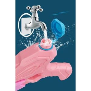 Pistol cu Apa pentru Copii, Rezervor, Pentru Piscina/Plaja, Flippy, 6ani+, 3 duze, Roz, 500ML - Img 4