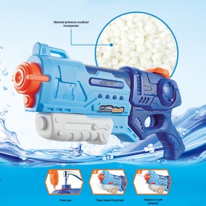 Pistol cu Apa pentru Copii, Rezervor, Pentru Piscina/Plaja, Flippy, 6ani+, Albastru, 900ML - Img 6