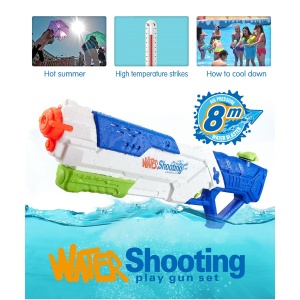 Pistol cu Apa pentru Copii, Rezervor, Pentru Piscina/Plaja, Flippy, 6ani+, Multicolor, 1200ML - Img 9