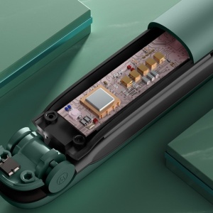 Placa de Par fara Fir, Flippy, Adaptor Tip C, 4 Trepte de Temperatura, Tensiune 5V, Capacitate Baterie 5000 mAh, Indreptat, Ondulat, 23.5x3.3x4.5 cm, Verde - Img 3