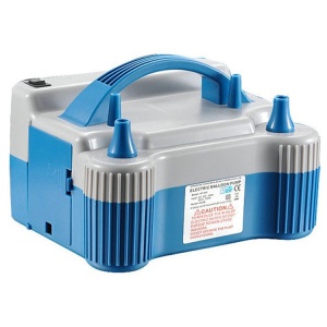 Pompa Electrica de Umflat Baloane, Flippy, cu Doua Iesiri, 220V, Putere 700W, Accesorii petrecere, Albastru-Gri - Img 1