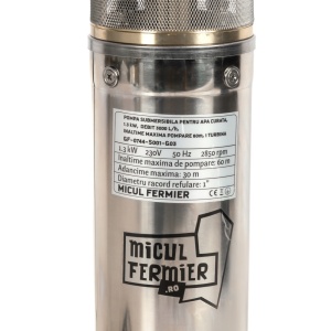 Pompa submersibila Micul Fermier, pentru apa curata, 1.3kW, debit 3000l/h, inaltime maxima pompare 60m, cu o turbina - Img 2