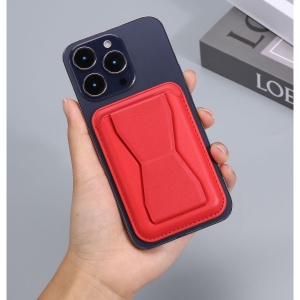 Portofel Flippy MagSafe pentru carduri cu suport integrat, Rosu - Img 2