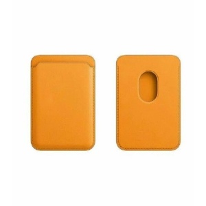 Portofel Flippy MagSafe piele pentru carduri compatibil cu Apple iPhone 12/12 Mini/12 Pro/12 Pro Max,Portocaliu - Img 3