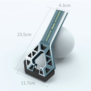 Racleta Auto pentru Zapada cu un Capat, Flippy, Universala, Deszapezire Masina, cu Maner, Ergonomic, Detasabila, pentru Geamuri si Caroserie, Usor de Utilizat, 23.5x4.3 cm, Albastru - Img 5
