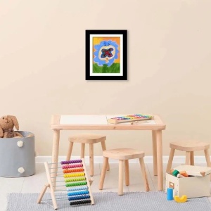 Rama Foto Flippy, din Lemn, cu Spatiu Pentru Depozitare, Pentru Desene si Picturi A4, Sticla Securizata, Rama MDF, Negru - Img 6