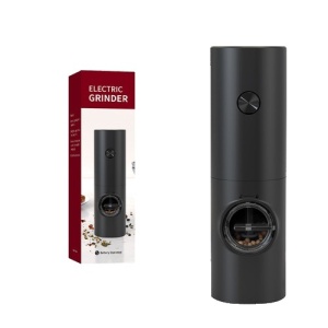 Rasnita Electrica pentru Cafea si Condimente, Flippy, Cutit de Macinare din Otel Inoxidabil, Incarcare cu Baterii, Optiuni Diferite de Macinare, Usor de Manevrat, 18x5.5cm, Negru - Img 1