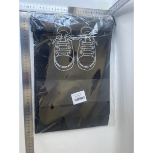 Sac depozitare incaltaminte, pentru voiaj sau depozitare, rezistent la praf, compatibil cu masina de spalat, 27 x 36 cm, negru - Img 8