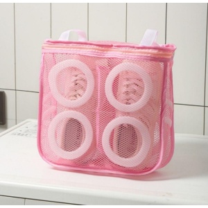 Sac pentru Spalare Incaltaminte, Flippy, pentru Masina de Spalat, 28x24.5x8 cm, Roz - Img 7