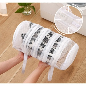 Sac pentru Spalare Incaltaminte, Flippy, pentru Masina de Spalat, 40 x 19 cm, Alb - Img 3