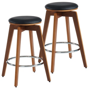 Scaun bar Hermes, negru, 58x58x77 cm - Img 3