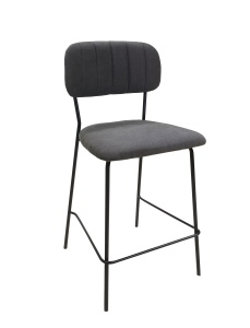 Scaun bar Nero, Gri, 47x51x89 cm - Img 3