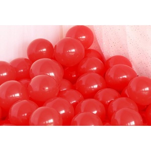 Set 10 Baloane din Latex, Flippy, Model Party, 13 cm, 1 g, Rosu - Img 4