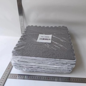 Set 10 Piese Covor tip Puzzle, Flippy, Spuma EVA, Pufos, 30 x 30 x 1 cm, Gri - Img 10