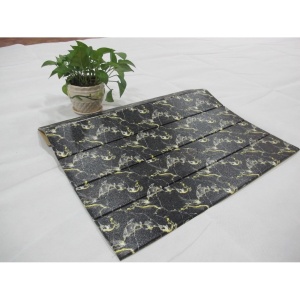 Set 10 Placi Tapet 3D, Flippy, 70 x 70 cm, Grosime 3 mm, din Rasina, Tip Placi de Lemn, Suprafata Acoperita 4.9 mp, Negru - Img 2